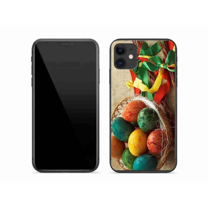 Gelový kryt mmCase na mobil iPhone 11 - pomlázky a vajíčka