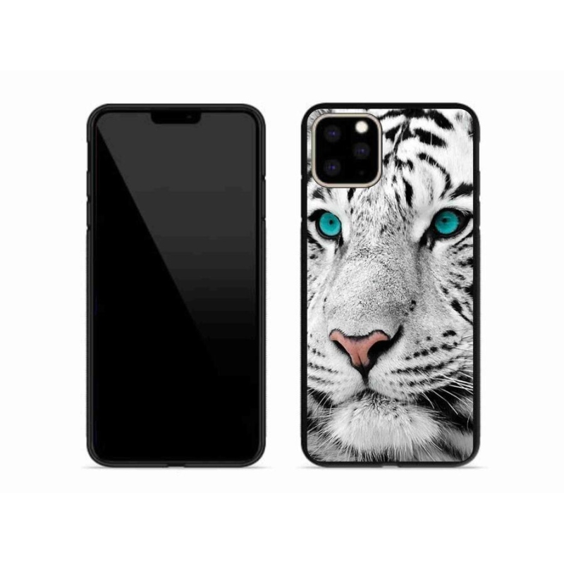Gelový kryt mmCase na mobil iPhone 11 Pro Max - bílý tygr