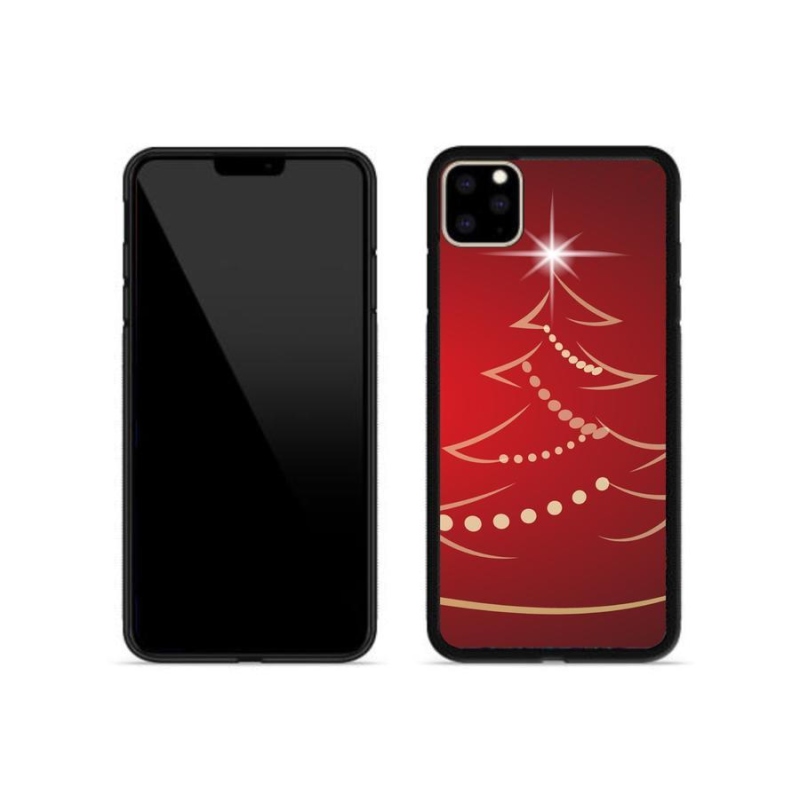 Gelový kryt mmCase na mobil iPhone 11 Pro Max - kreslený vánoční stromek
