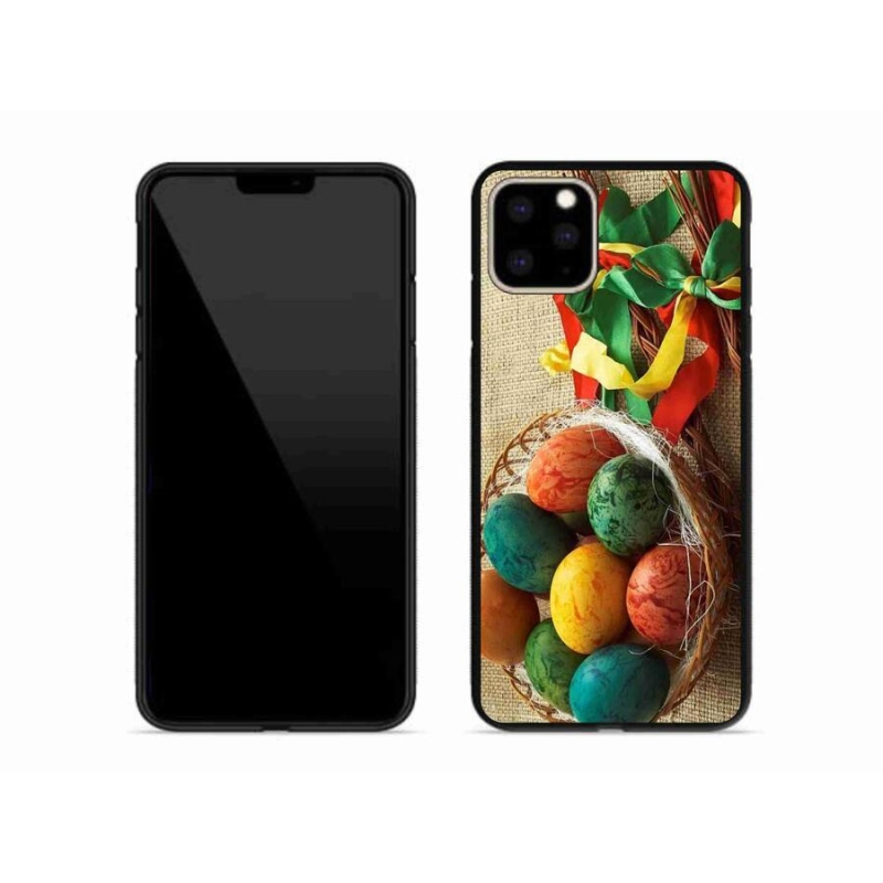 Gelový kryt mmCase na mobil iPhone 11 Pro Max - pomlázky a vajíčka