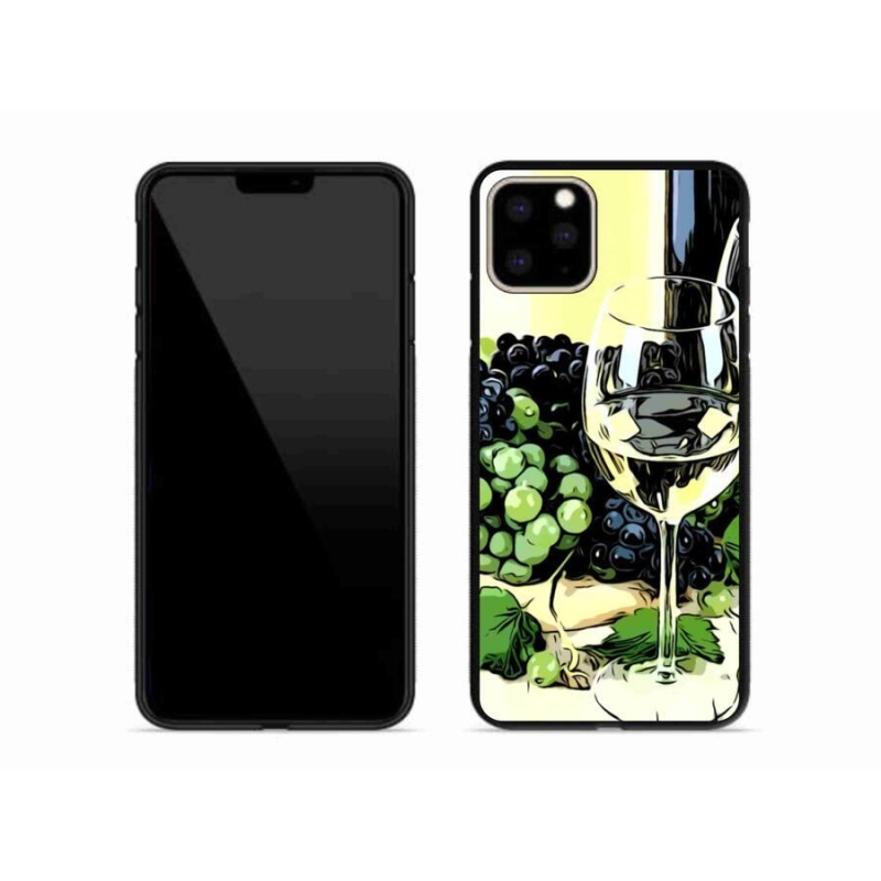 Gelový kryt mmCase na mobil iPhone 11 Pro Max - sklenka vína