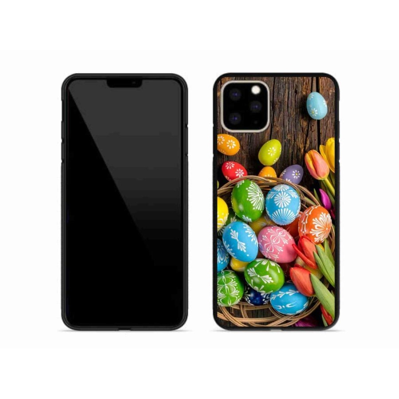 Gelový kryt mmCase na mobil iPhone 11 Pro Max - velikonoční vajíčka