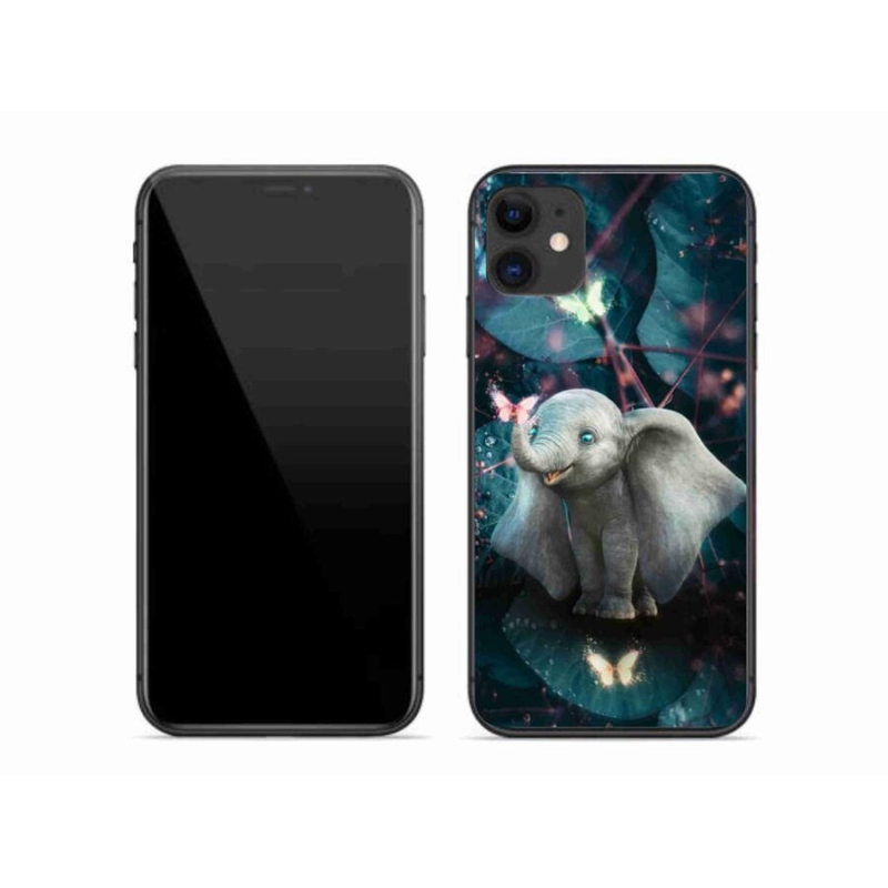Gelový kryt mmCase na mobil iPhone 11 - roztomilý slon