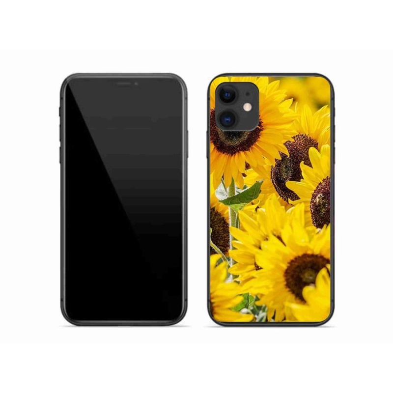 Gelový kryt mmCase na mobil iPhone 11 - slunečnice