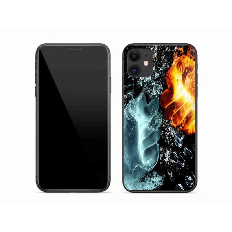 Gelový kryt mmCase na mobil iPhone 11 - voda a oheň