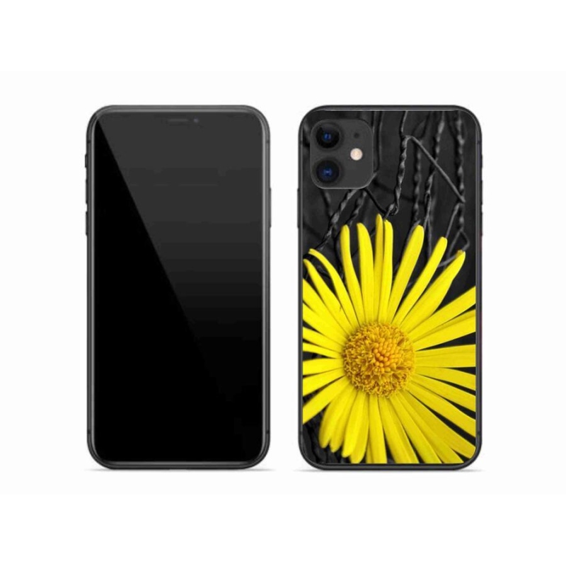 Gelový kryt mmCase na mobil iPhone 11 - žlutá květina