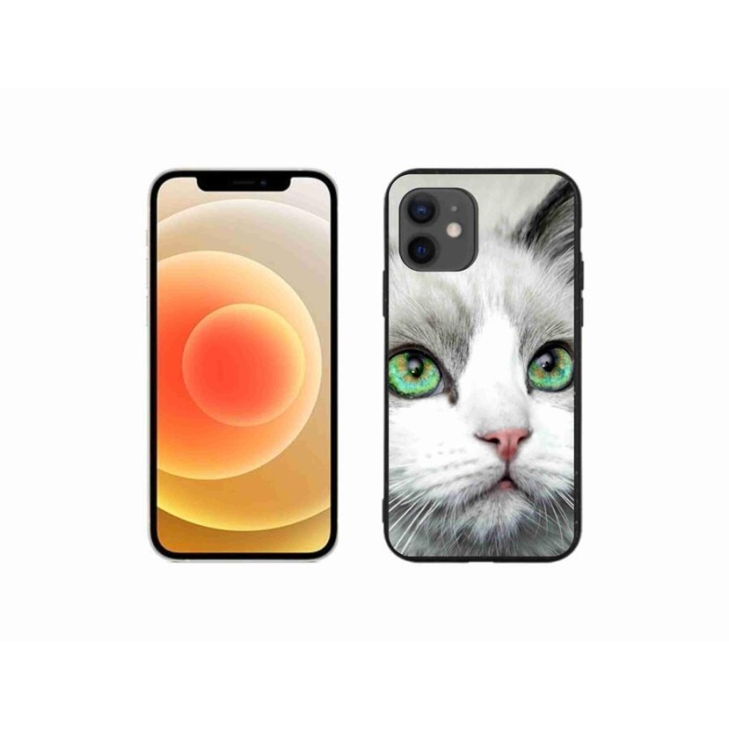 Gelový kryt mmCase na mobil iPhone 12 mini - kočičí pohled
