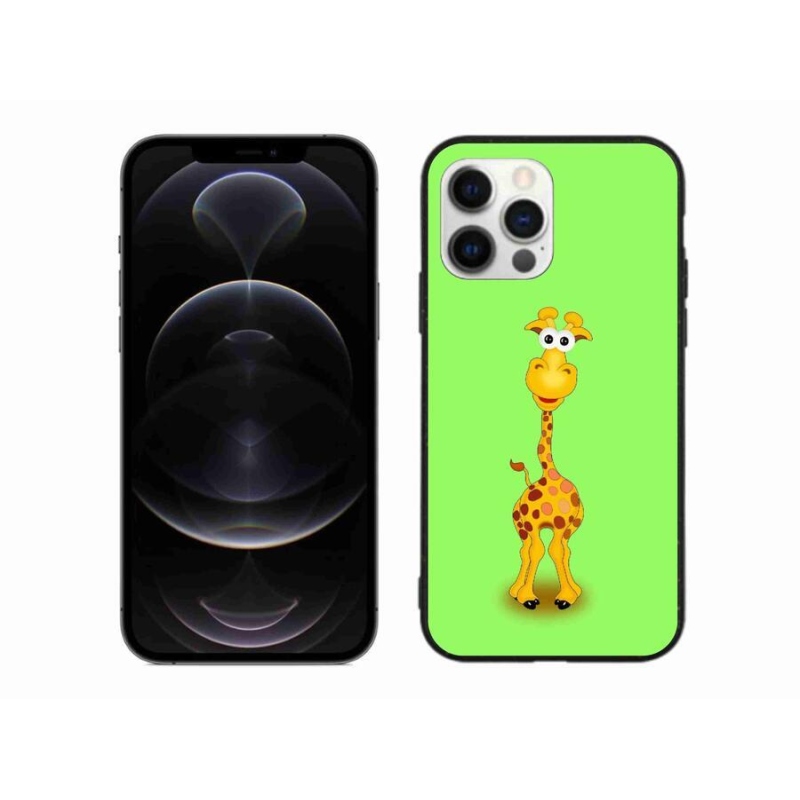 Gelový kryt mmCase na mobil iPhone 12 Pro Max - kreslená žirafa