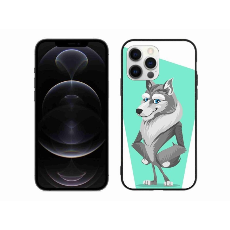 Gelový kryt mmCase na mobil iPhone 12 Pro Max - kreslený vlk