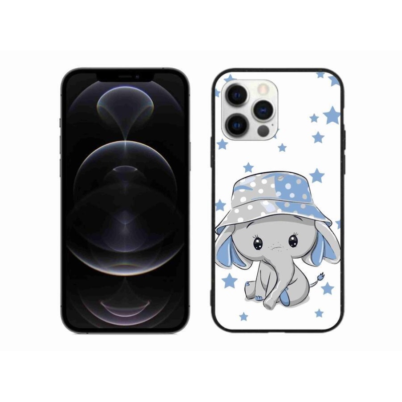 Gelový kryt mmCase na mobil iPhone 12 Pro Max - modrý slon