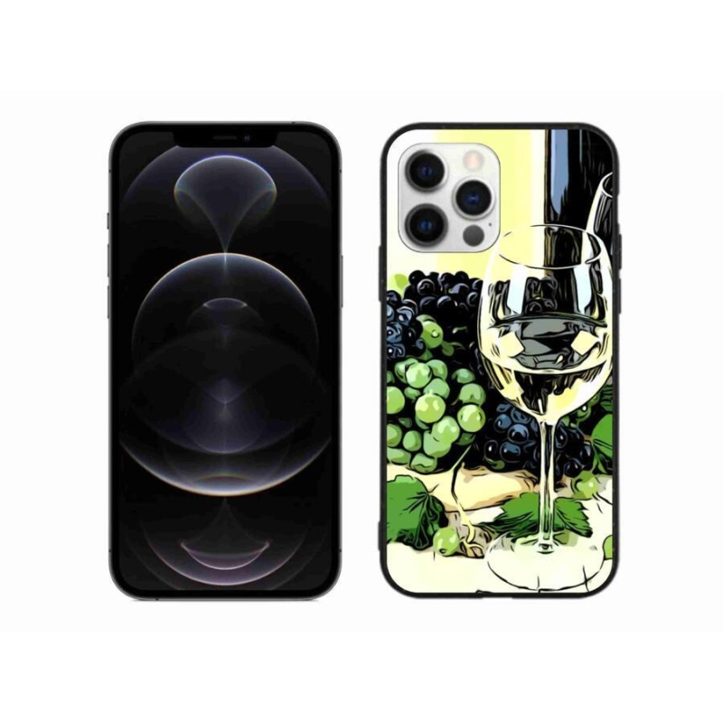 Gelový kryt mmCase na mobil iPhone 12 Pro Max - sklenka vína