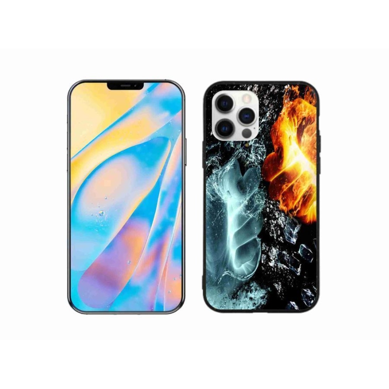 Gelový kryt mmCase na mobil iPhone 12 - voda a oheň