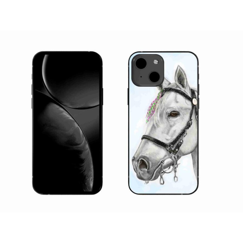 Gelový kryt mmCase na mobil iPhone 13 6.1 - bílý kůň 1