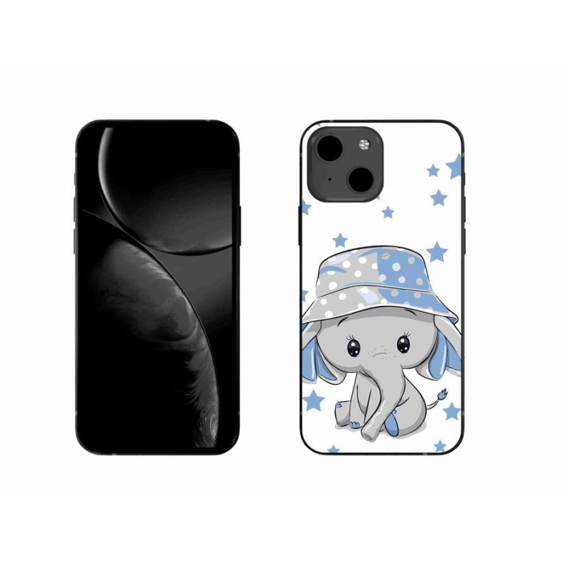 Gelový kryt mmCase na mobil iPhone 13 6.1 - modrý slon