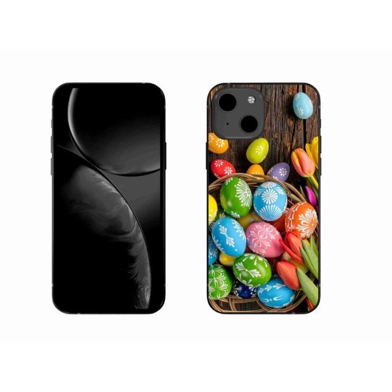 Gelový kryt mmCase na mobil iPhone 13 6.1 - velikonoční vajíčka
