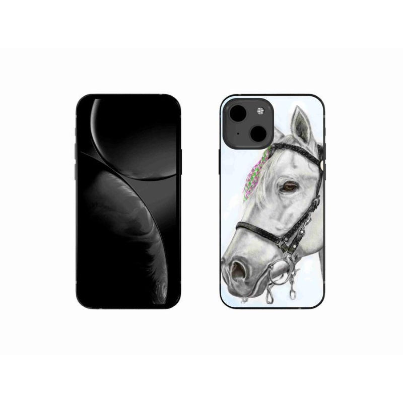 Gelový kryt mmCase na mobil iPhone 13 mini 5.4 - bílý kůň 1
