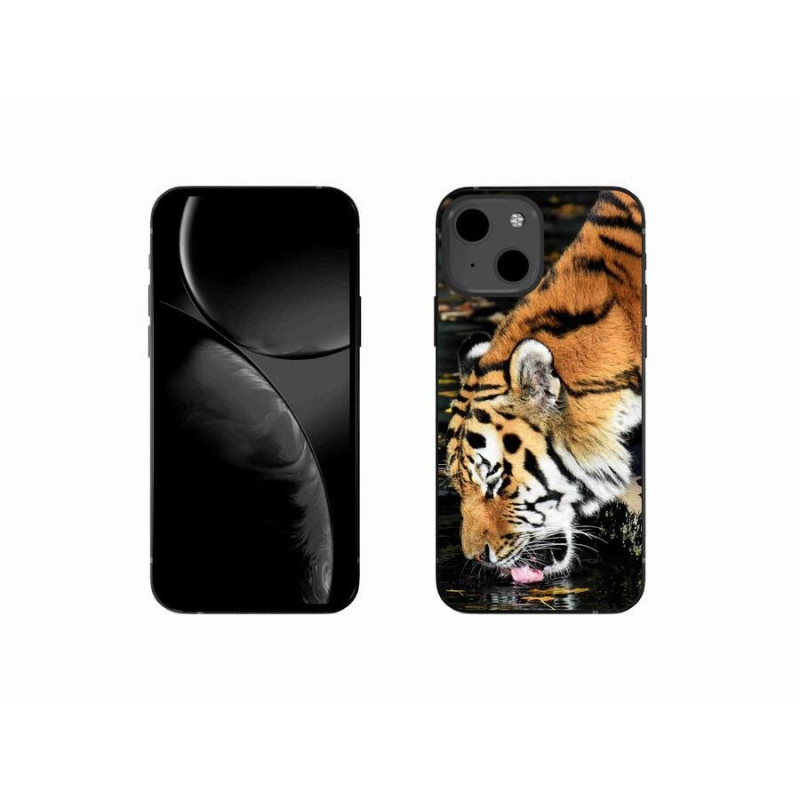 Gelový kryt mmCase na mobil iPhone 13 mini 5.4 - žíznivý tygr