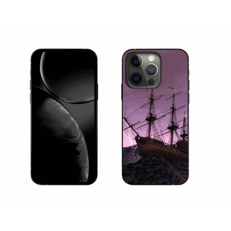 Gelový kryt mmCase na mobil iPhone 13 Pro 6.1 - loď v bouři