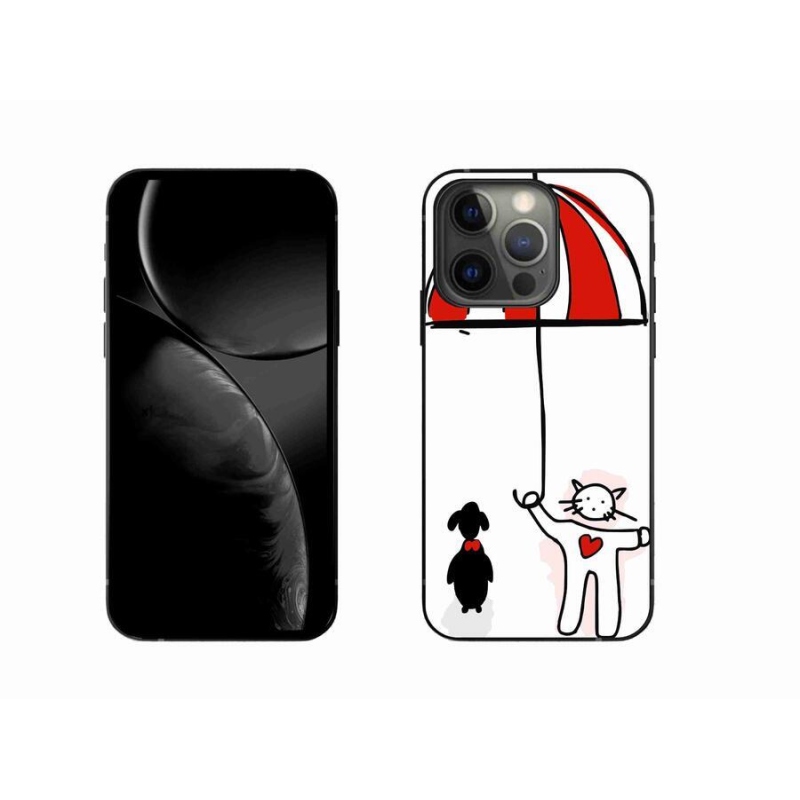 Gelový kryt mmCase na mobil iPhone 13 Pro 6.1 - pejsek a kočička