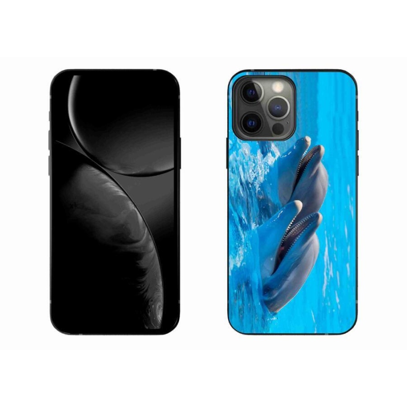 Gelový kryt mmCase na mobil iPhone 13 Pro Max 6.7 - delfíni