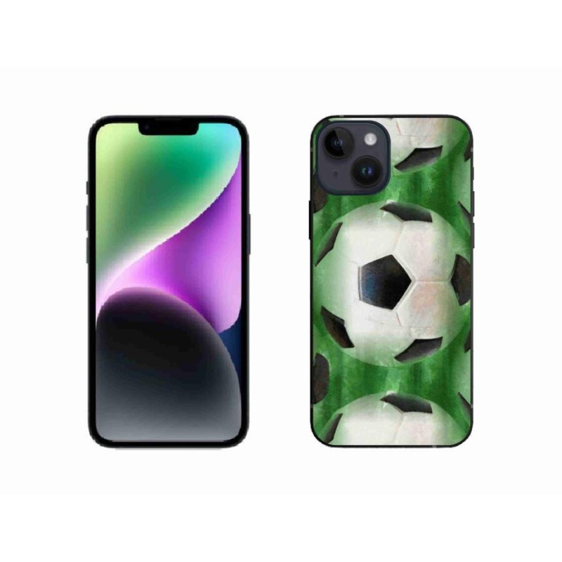 Gelový kryt mmCase na mobil iPhone 14 - fotbalový míč