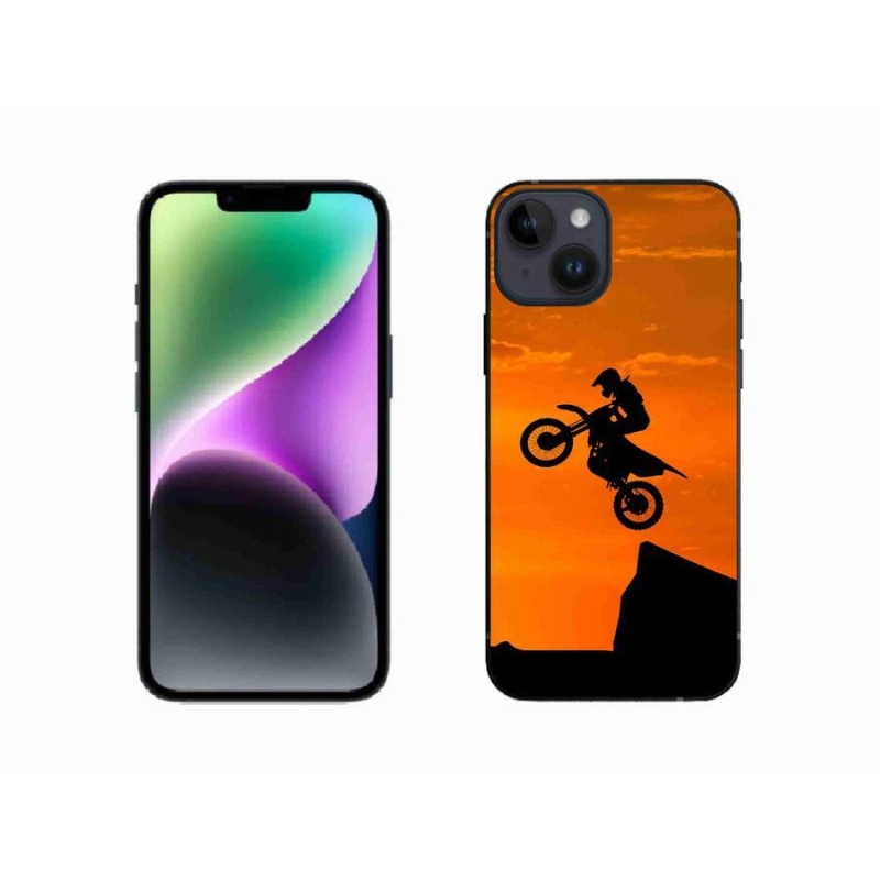 Gelový kryt mmCase na mobil iPhone 14 - motocross