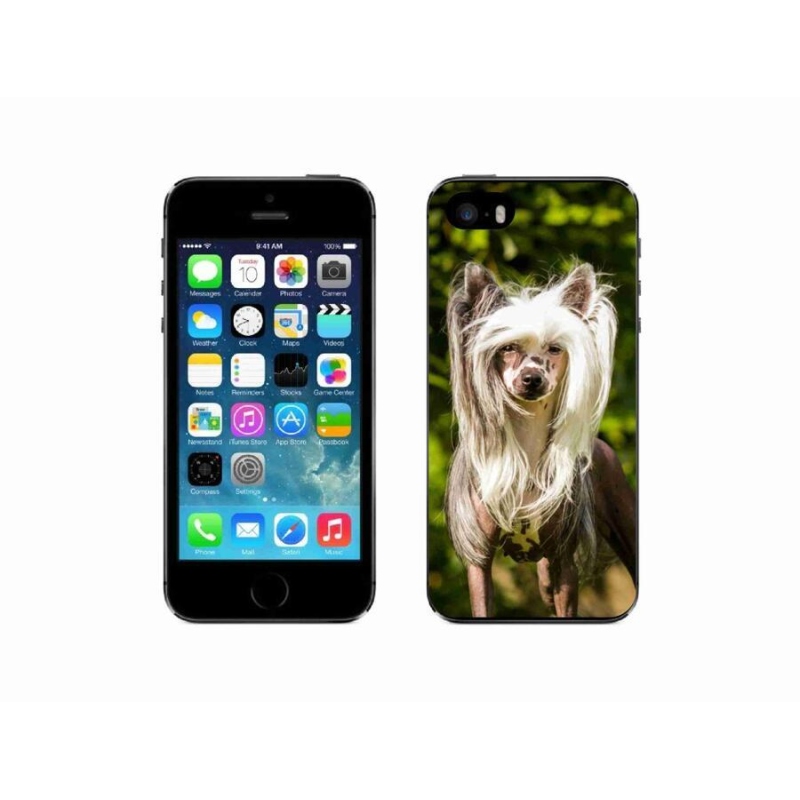 Gelový kryt mmCase na mobil iPhone 5/5s - čínský chocholatý pes