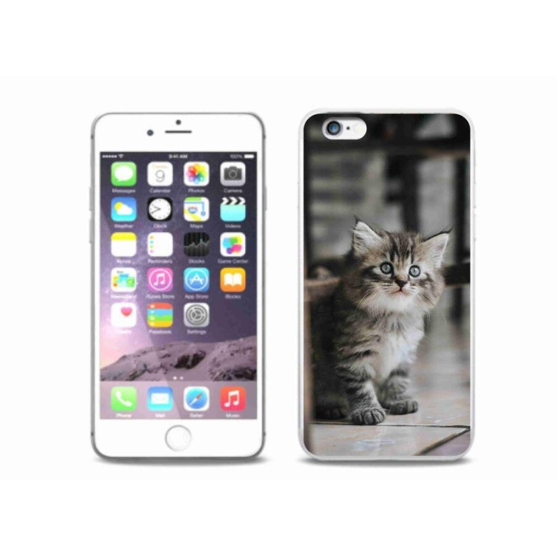 Gelový kryt mmCase na mobil iPhone 6/6S Plus - koťátko