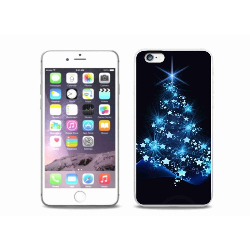 Gelový kryt mmCase na mobil iPhone 6/6S Plus - vánoční stromek