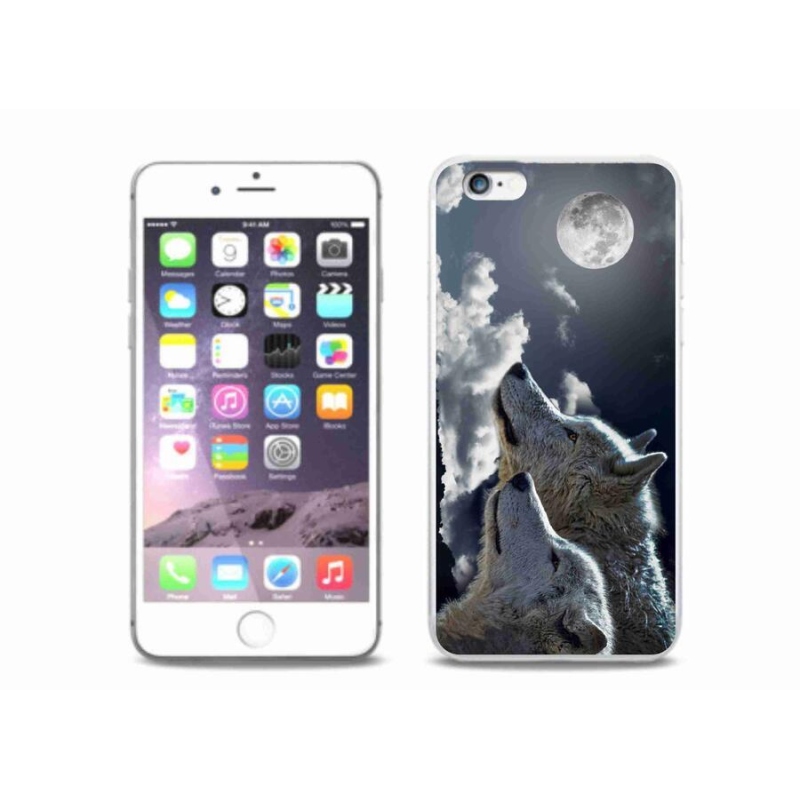Gelový kryt mmCase na mobil iPhone 6/6S Plus - vlci