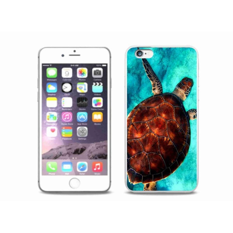 Gelový kryt mmCase na mobil iPhone 6/6S Plus - želva