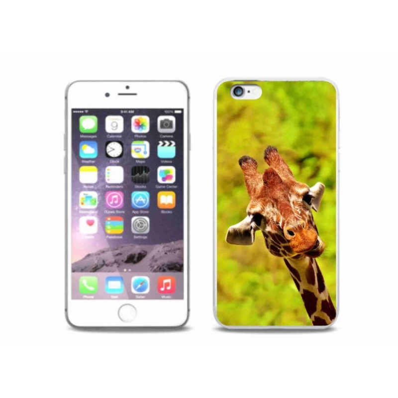 Gelový kryt mmCase na mobil iPhone 6/6S Plus - žirafa
