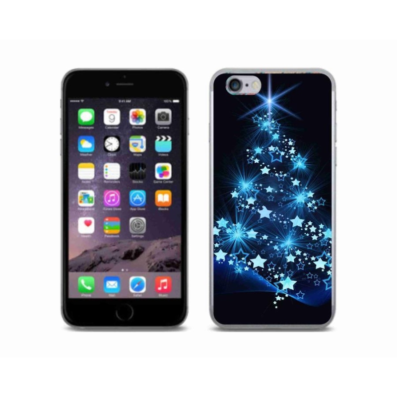 Gelový kryt mmCase na mobil iPhone 6/6S - vánoční stromek