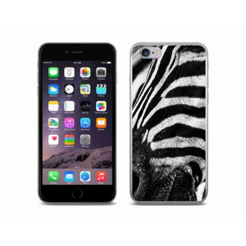 Gelový kryt mmCase na mobil iPhone 6/6S - zebra