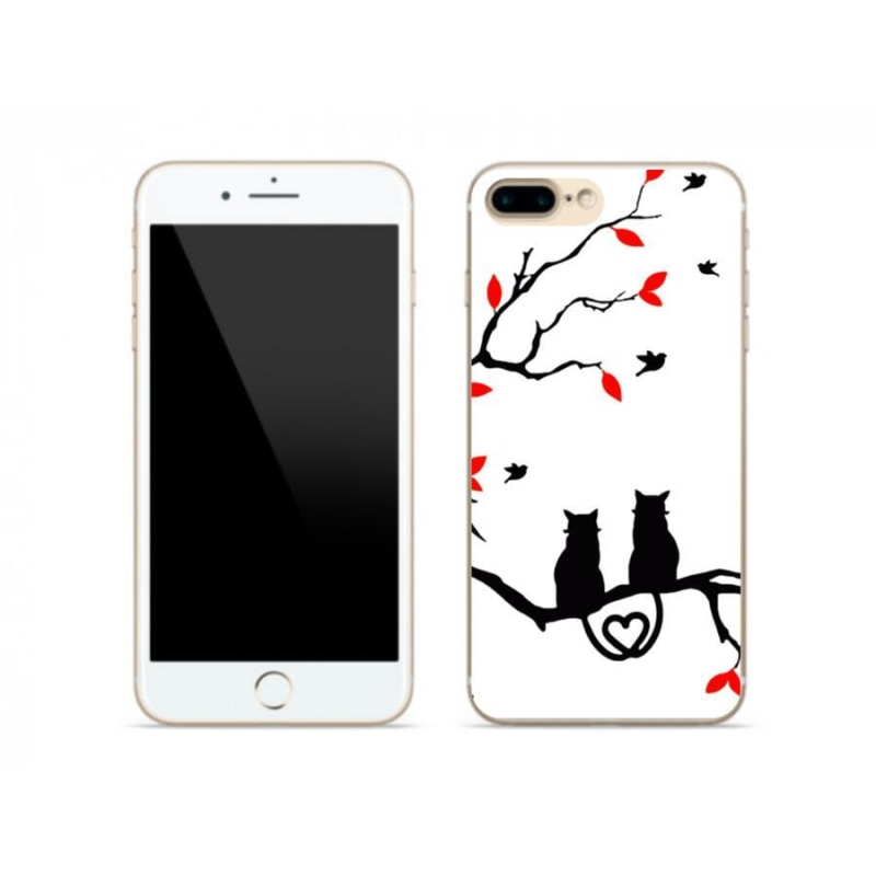 Gelový kryt mmCase na mobil iPhone 7 Plus - kočičí láska