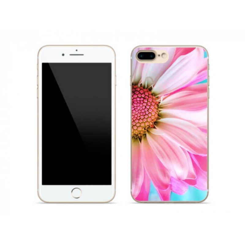 Gelový kryt mmCase na mobil iPhone 7 Plus - růžová květina