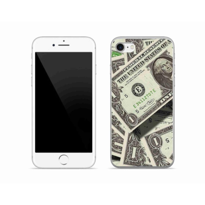 Gelový kryt mmCase na mobil iPhone SE (2020) - americký dolar