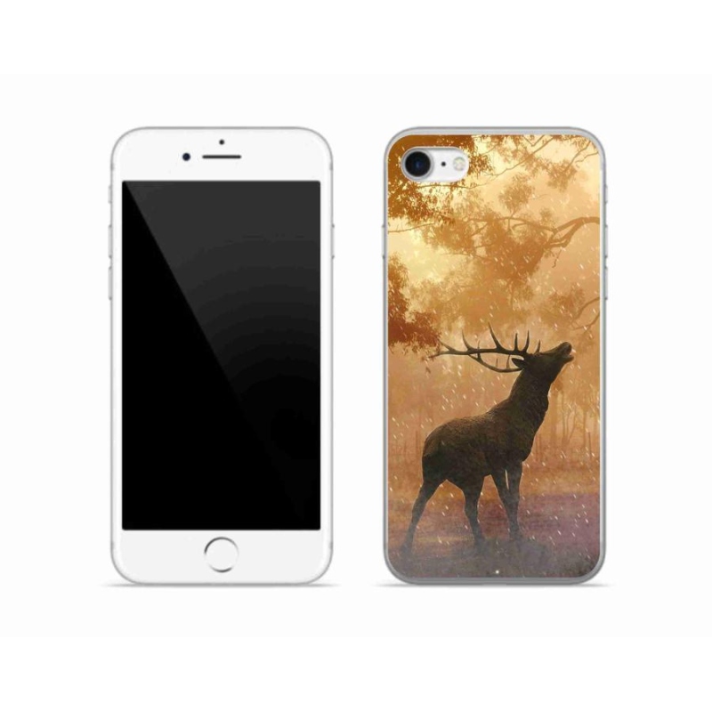 Gelový kryt mmCase na mobil iPhone SE (2020) - jelen v říji