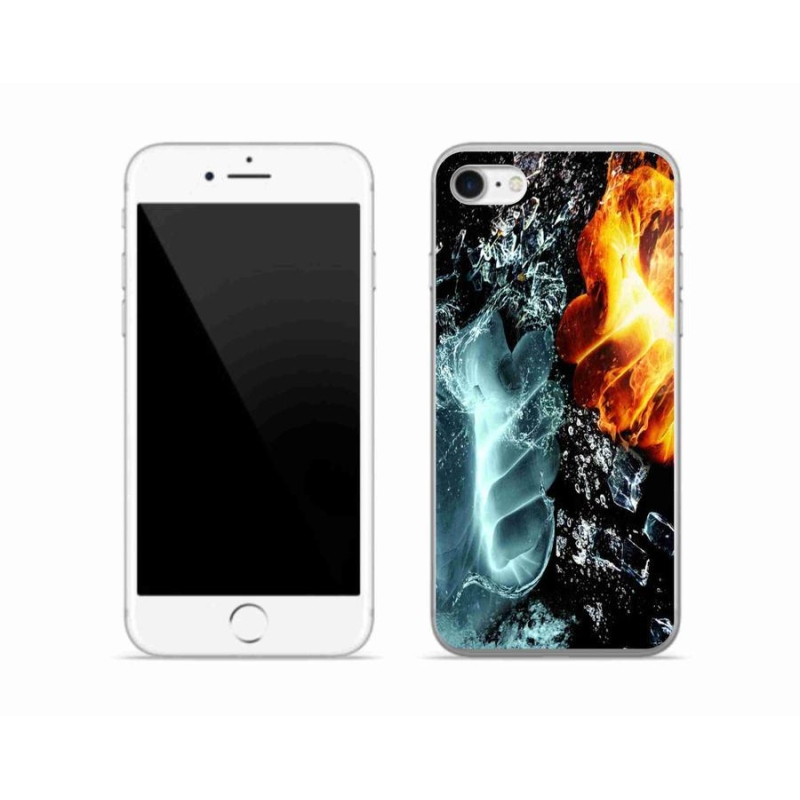 Gelový kryt mmCase na mobil iPhone SE (2020) - voda a oheň