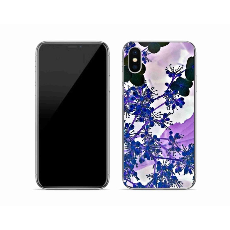 Gelový kryt mmCase na mobil iPhone X - květ hortenzie