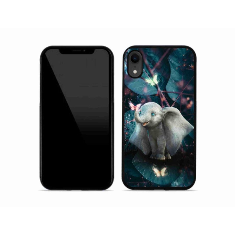 Gelový kryt mmCase na mobil iPhone XR - roztomilý slon