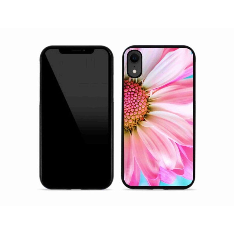 Gelový kryt mmCase na mobil iPhone XR - růžová květina