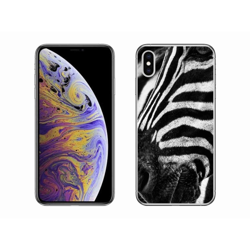 Gelový kryt mmCase na mobil iPhone XS Max - zebra