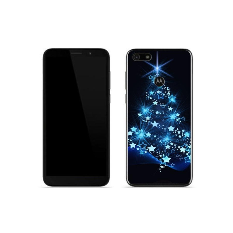 Gelový kryt mmCase na mobil Motorola Moto E6 Play - vánoční stromek