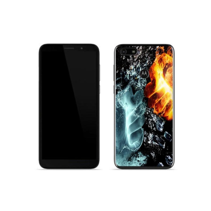 Gelový kryt mmCase na mobil Motorola Moto E6 Play - voda a oheň