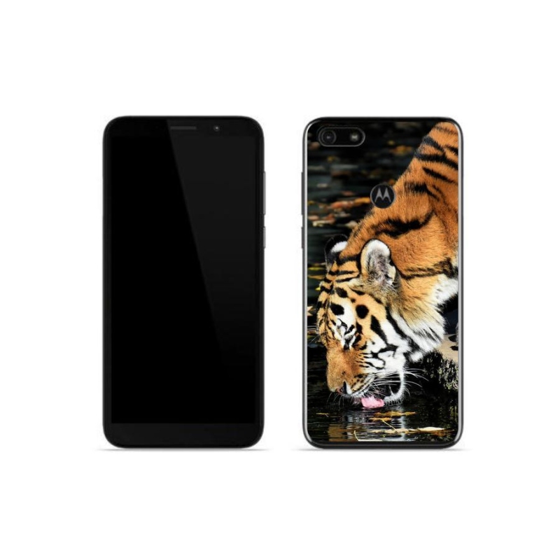 Gelový kryt mmCase na mobil Motorola Moto E6 Play - žíznivý tygr