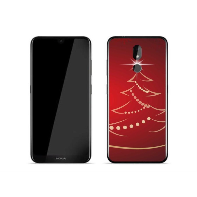 Gelový kryt mmCase na mobil Nokia 3.2 - kreslený vánoční stromek
