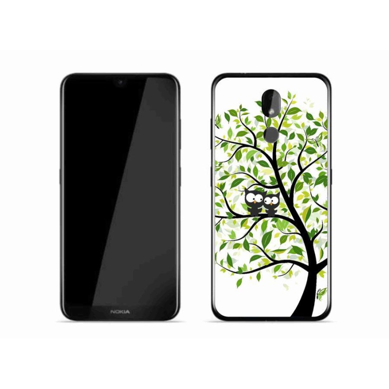 Gelový kryt mmCase na mobil Nokia 3.2 - sovičky na stromě