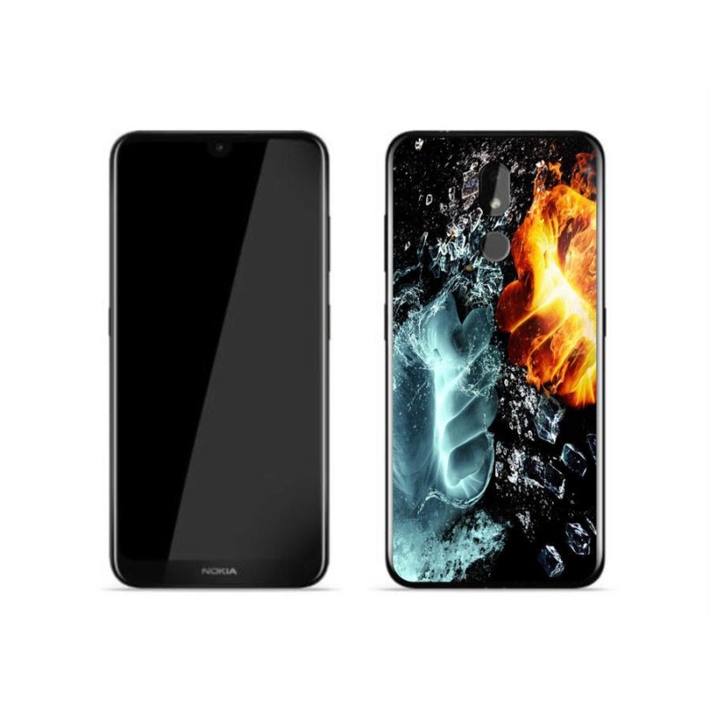 Gelový kryt mmCase na mobil Nokia 3.2 - voda a oheň