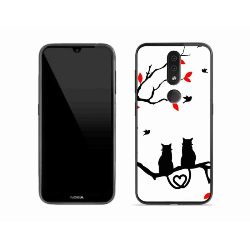 Gelový kryt mmCase na mobil Nokia 4.2 - kočičí láska